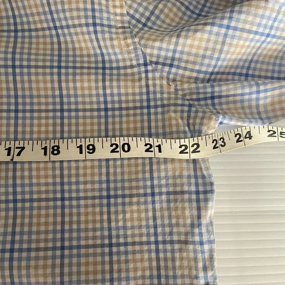 Jack Maverick Soft Blue Plaid Long Sleeve Men’s‎ Dress Shirt Button Size L Large - Picture 10 of 13
